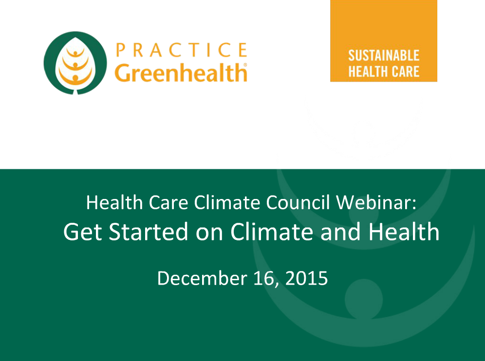 Get started climate and health