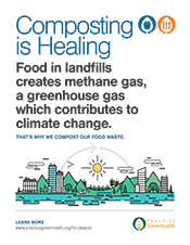 Less food to landfill poster: Methane