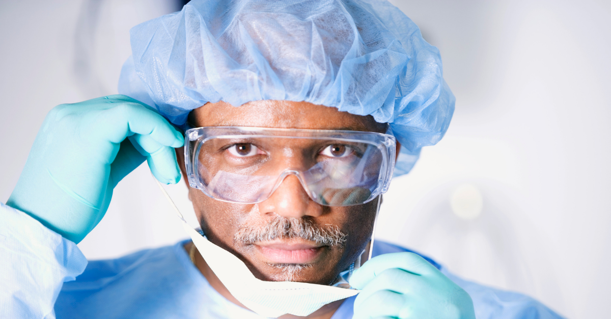 Health provider using PPE
