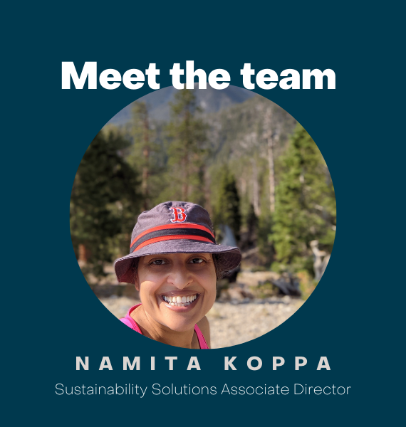 Namita Koppa, Sustainability solutions associate director 