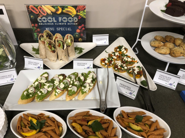 Cool Food Pledge display at Palisades Medical Center.