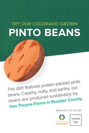 Southwestern pinto beans window cling