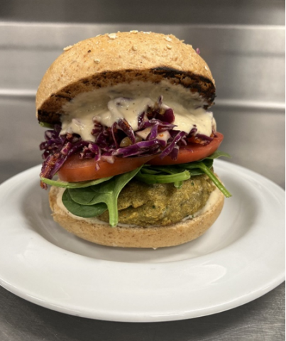 Lentil chickpea veggie burger