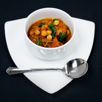 Chickpea spinach tomato stew