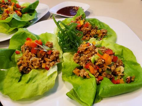 Asian tofu lettuce wraps