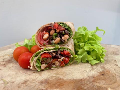 Avocado ranch bean wrap