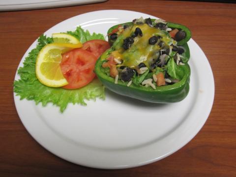 Black bean stuffed peppers