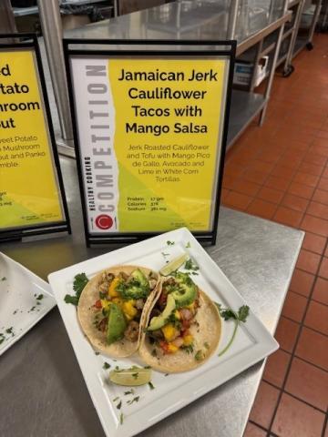 Jamaican jerk cauliflower tacos