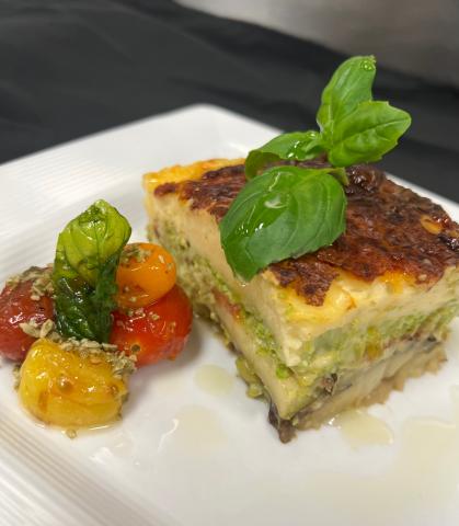 Six layer vegetarian moussaka