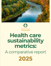 Health care sustainability metrics report cover image