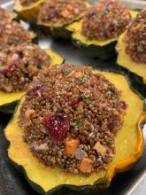 Quinoa stuffed acorn squash