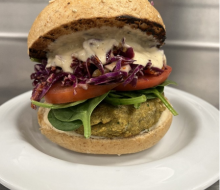 Lentil chickpea veggie burger