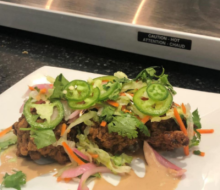 Crispy corn fritters with chipotle mayo and lime