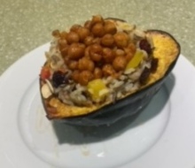 Loaded acorn squash bowl