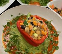 Stuffed pepper on a plate