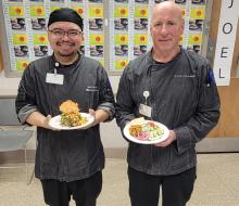 Aurora St. Luke’s Medical Center chefs hold dish