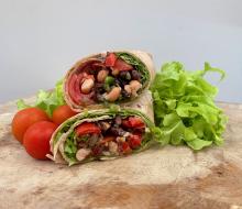 Avocado ranch bean wrap